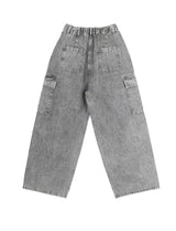 [U-DENIM/Planning Products] Summer Pintuck Wide Cargo Denim Pants