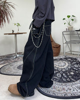 Table Dart Curved Snap Pants