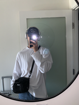 [ Self-made ] シグネチャーエッセンシャルオーバーフィットプレーンロングスリーブTシャツ