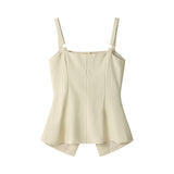 Varel Button Tailored Top