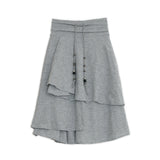 Star flayered midi skirt (Gray)