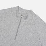 No.1362ラグランハーフネックジップマッスル T