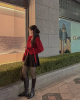 Knit cardigan & scarf set
