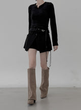 Merve Wrap Skirt Pants