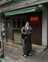 No.1582 wool 70 セットダートワイドスラックス (3color)