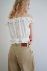 Pure frill blouse_ivory