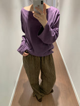 Wavy wide pants (3color)