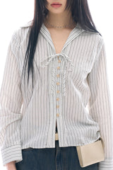 Leclair tie marine shirt