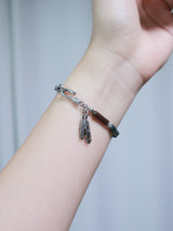 All surgical steel bamboo cylinder bracelet