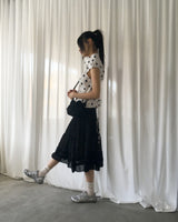 Milling Dot Puff Blouse