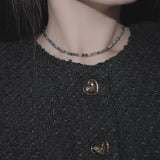 iolite gemstone choker