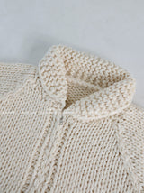 [Handmade] Wool knit zip-up jacket