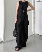 lessel nylon slit sleeveless