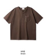 26SS★ Jean Henley Neck Short Sleeve T-shirt