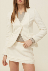 Carrie tweed jacket - ivory 