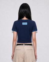 レオパードリンガーTシャツ(NAVY/BLUE) [WOMEN]
