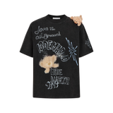 13DE MARZO スローガングラフィティTシャツ