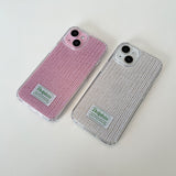 LABEL KNIT HARD JELL CASE_IVORY