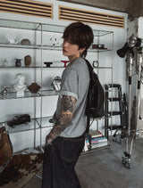 Liloy クロッププリント 半袖Tシャツ