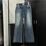 Blue washing boots cut pants