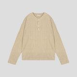 ASCLO Henry Neck Knit Rong T (4color)