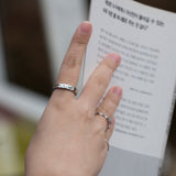 SVR-S618 AB6IX Jeon Woong wears silver Sliver 925 stone couple friendship silver ring