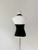 Sidia strap halter top (black)