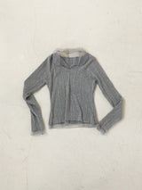 Chiffon layered knit