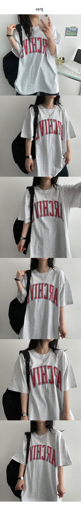 [H&L] Crack Archive Boxy Short-Sleeved T-shirt