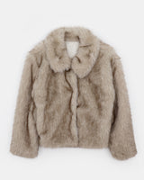 Sebin Collar Two-Tone Fur Jacket