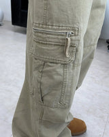 Liev Washed Zipper Cargo Pants