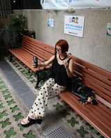 Dot Polka Dot Bootcut Long Pants