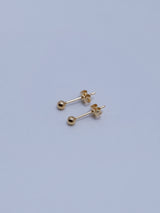 [925 Silver] ミニボールピアス (シルバー)
