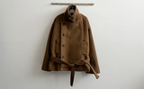 Pony Thick Belt Double High Neck Coat
