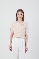 モダンスリットシャーリングTシャツ Beige