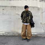 Oversized Camo Sherpa Zip-Up