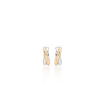 26SS★ Souvni Silver (C) Twist Rose One-Touch Earrings S
