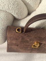 Suede Faux Leather Vintage Tote Cross Bag