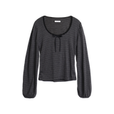ストライプリボンシャーリングTシャツ
