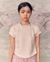 美愛桃源 silver ball chain necklace (LONG)