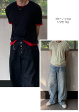 カパス レイヤリング クロップ ショートスリーブ Tシャツ