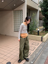 BALLOON SNAP WIDE PANTS (3C)