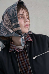 Logo pattern bandana scarf