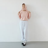 Alpaca button cardigan_pink
