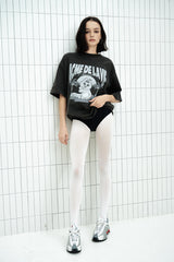 25SS ビーチオパンチュウサギピグメント半袖Tシャツ チャコール