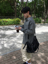 Audit Nylon Tote Crossbody Bag