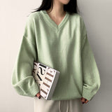 Ind boxy punching balloon V-knit