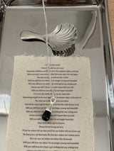 Black gemstone drop necklace