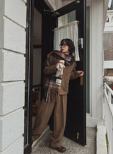 Rondel two-tuck wool wide slacks