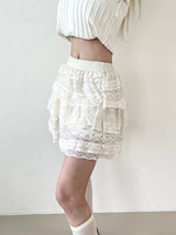 1444. Frill lace cancan mini sk